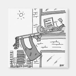 Funny Trombone Player Musiker Magnet