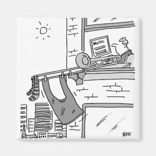 Funny Trombone Player Musiker Magnet