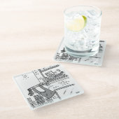 Funny Trombone Player. Trombonist Glasuntersetzer (Schrägansicht)