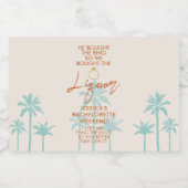 Funny Tropical Bachelorette Weekend Mini Alkoholflaschenetikett (Einzelnes Label)