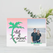 Funny Tropical Beach Weihnachtskarte Feiertagskarte (Stehend Vorderseite)