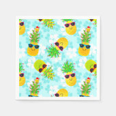 Funny Tropical Christmas Pineapples Serviette (Vorderseite)