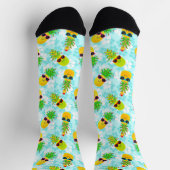 Funny Tropical Christmas Pineapples Socken (Oben)