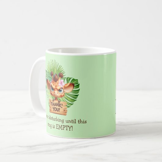 Funny Tropical Coffee Tasse - individuell anpassba (Vorderseite Links)