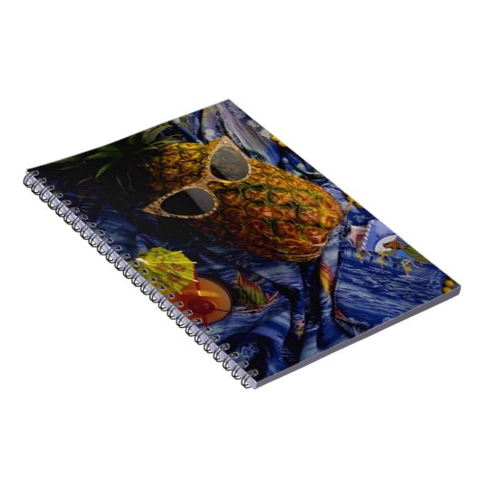 Funny Tropical Cool Pineapse Notizblock (Rechte Seite)