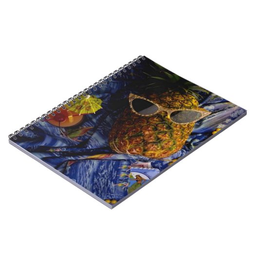 Funny Tropical Cool Pineapse Notizblock (Linke Seite)