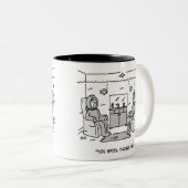 Funny Tropical Fish Cartoon auf Zweifarbige Tasse (VorderseiteRechts)