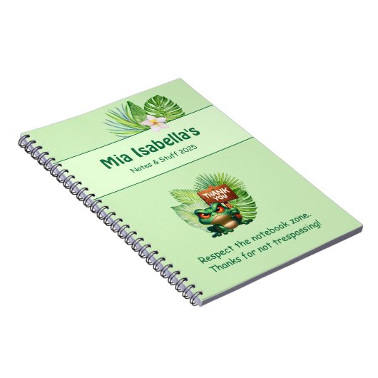 Funny Tropical Frog Notebook - Anpassbar Notizblock (Rechte Seite)