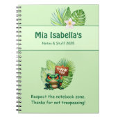 Funny Tropical Frog Notebook - Anpassbar Notizblock (Vorderseite)