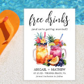 Funny Tropical Fruit Cocktails Drink Foto Hochzeit Save The Date