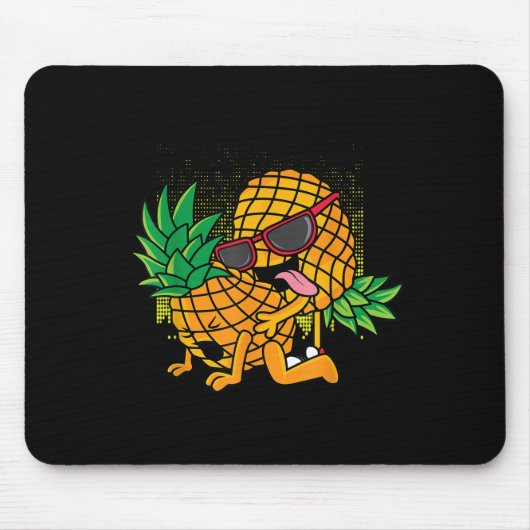 Funny Tropical Fruit Spaß Bekleidung, Co Upside Do Mousepad (Vorne)