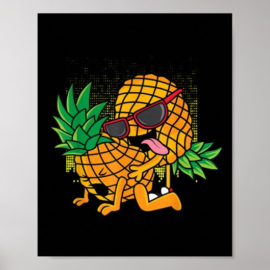 Funny Tropical Fruit Spaß Bekleidung, Co Upside Do Poster (Vorne)
