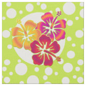 Funny Tropical Hibiskus blüht + Ihr Backgr Stoff (Nahaufnahme)