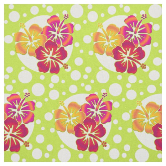 Funny Tropical Hibiskus blüht + Ihr Backgr Stoff (Muster)