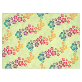 Funny Tropical Hibiskus blüht + Ihr Hintergrund Tischdecke (Vorderseite (Horizontal))