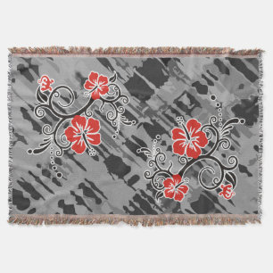 Funny Tropical Hibiskus Decor Decke