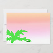Funny Tropical Palm Tree Ferienkarte Feiertagskarte (Rückseite)