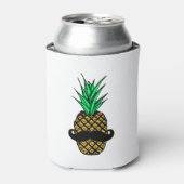 Funny Tropical Pineapse with Mustache Dosenkühler (Kanne Vorderseite)
