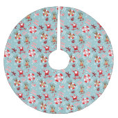 Funny Tropical Santa Polyester Weihnachtsbaumdecke (Vorderseite)