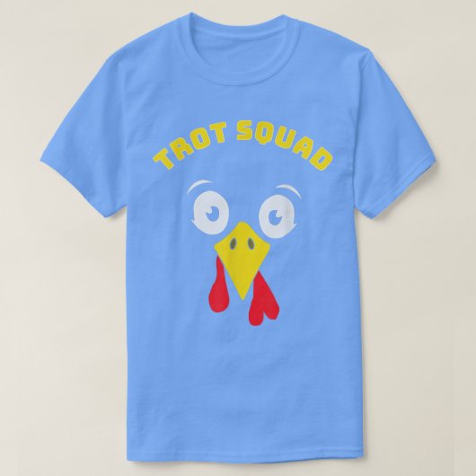 Funny Trot Squad Turkey Face Thanksgiving Runner C T-Shirt (Design vorne)