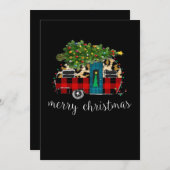 Funny Truck Camping Camper Weihnachtsbüffel Feiertagskarte (Vorne/Hinten)