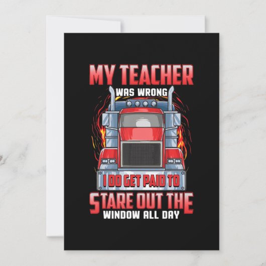 Funny Truck Drivers Art Geschenk für Lkw und Männe Einladung (Vorderseite)