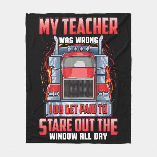 Funny Truck Drivers Art Geschenk für Lkw und Männe Fleecedecke (Vorderseite)
