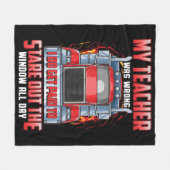 Funny Truck Drivers Art Geschenk für Lkw und Männe Fleecedecke (Vorderseite (Horizontal))