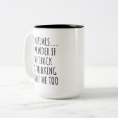 Funny Truck Lover Zweifarbige Tasse (Vorderseite Links)