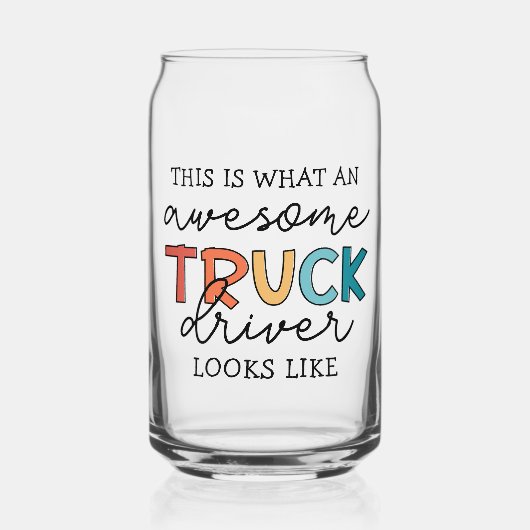 Funny Truck | Phantastischer Lastwagenfahrer Dosenglas (Vorderseite)