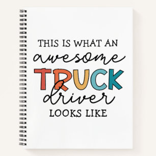 Funny Truck Phantastischer Lastwagenfahrer Notizblock