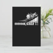 Funny Truck Trucker Geschenk Einladung (Stehend Vorderseite)
