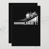 Funny Truck Trucker Geschenk Einladung (Vorne/Hinten)