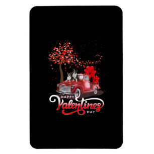 Funny Truck Valentinstag Boston Terrier Dog Hear Magnet