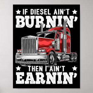 Funny Trucker Anhänger LKW Fahrergeschenk Poster