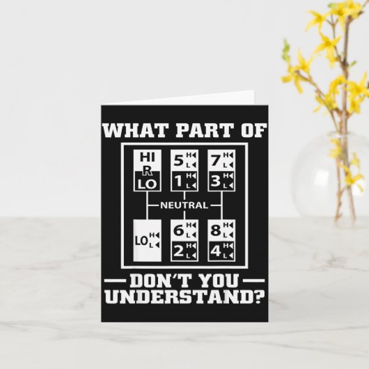 Funny Trucker Design For Men Big Rig Trucker Truck Karte (Gelbe Blume)