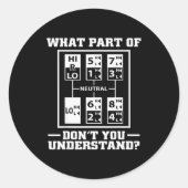 Funny Trucker Design For Men Big Rig Trucker Truck Runder Aufkleber (Vorderseite)