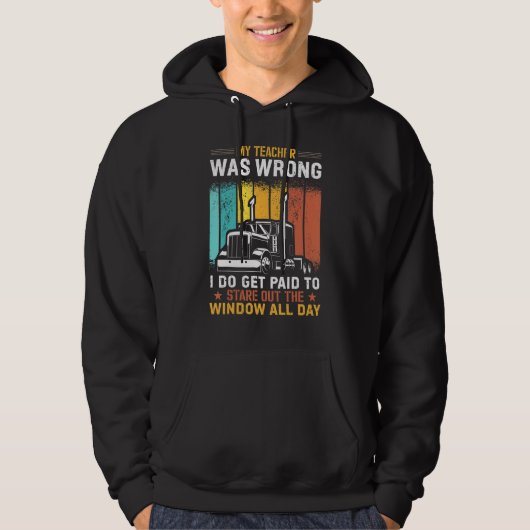 Funny Trucker Design Semi Truck Driver Lover For M Hoodie (Vorderseite)