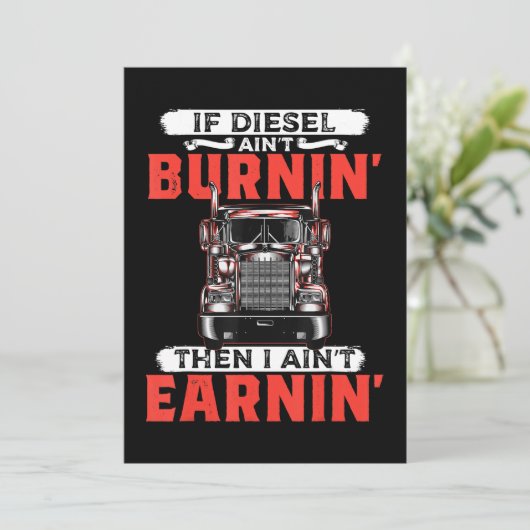 Funny Trucker Driver Trucking Männer Geschenk Save The Date (Stehend Vorderseite)