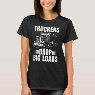 Funny Trucker gibt Men Truck Driver Husband Semi T-Shirt