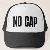 Funny Trucker Hat: "NO CAP" Truckerkappe (Vorderseite)