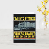 Funny Trucker Quote I'm Into Fitness Trailer Docki Karte (Gelbe Blume)