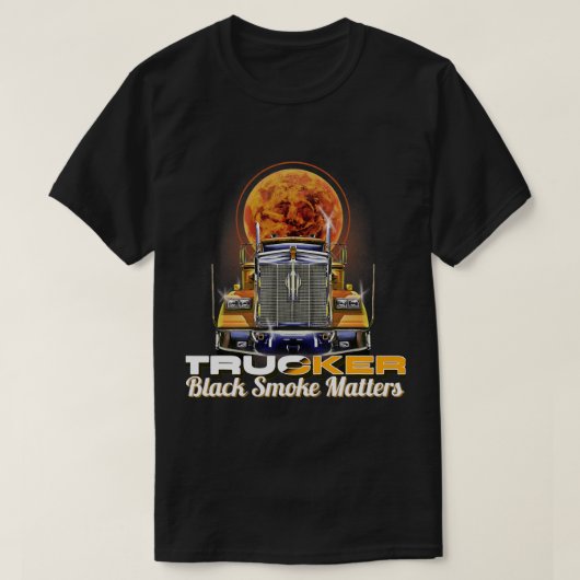 Funny Trucker Trailer 18 Wheeler T-Shirt (Design vorne)