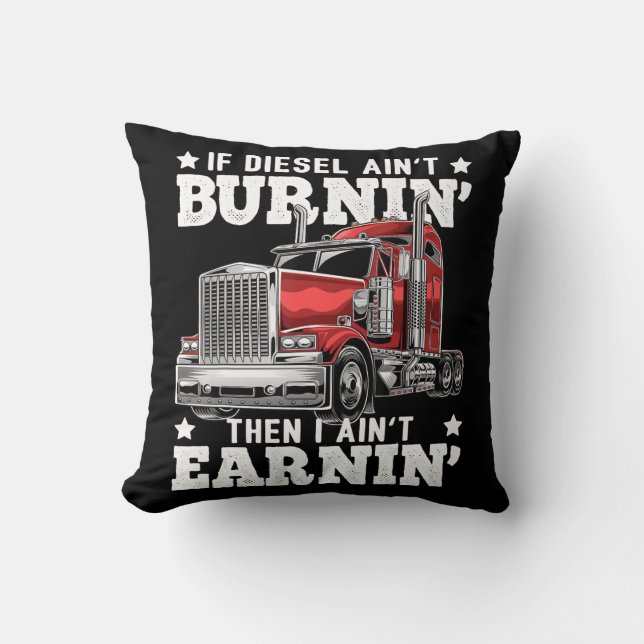 Funny Trucker Trailer Truck Geschenk Kissen (Vorderseite)