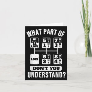 Funny Trucker Truck Fahrergetriebe Karte