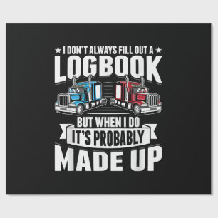 Funny Trucker Trucker Spaß Trailer Trucker Geschenkpapier
