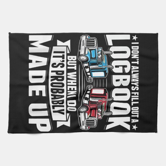 Funny Trucker Trucker Spaß Trailer Trucker Geschirrtuch (Horizontal)