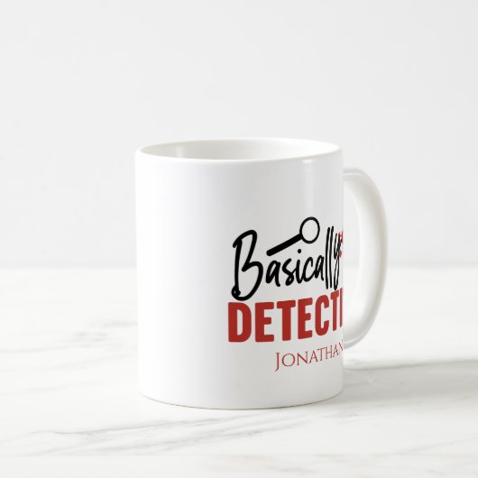 Funny True Crime im Grunde eine Detektivkaffee-Tas Kaffeetasse (VorderseiteRechts)