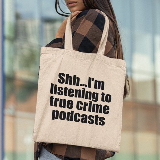 Funny True Crime Podcast Fan Tragetasche