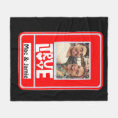 FUNNY True Love Couple's Foto Names Fleecedecke (Vorderseite (Horizontal))